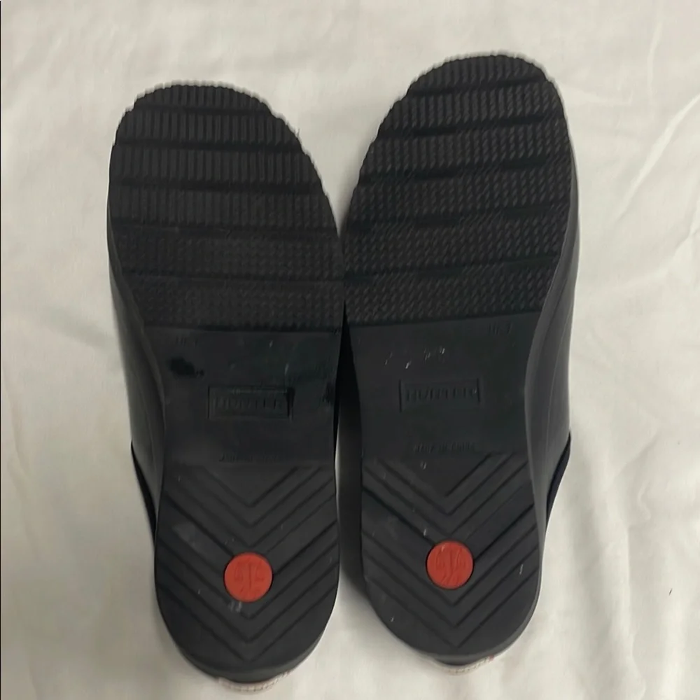 Hunter Black Slip-On Clogs‎